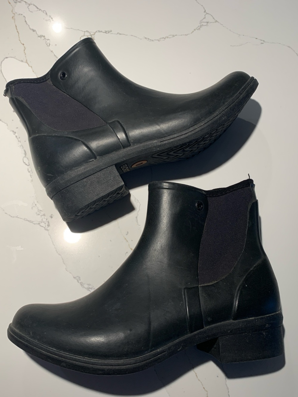 Bogs Black Chelsea Rain Ankle Boots
